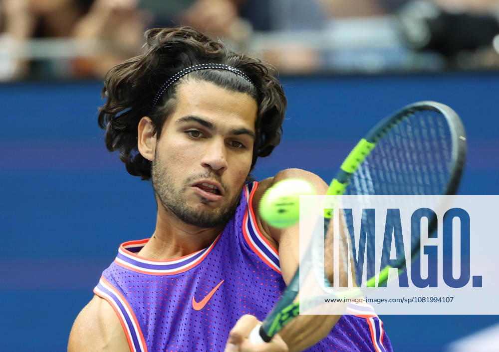 CARLOS ALCARAZ of Spain during the match in the first round mixed doubles of US Open with S. Williams of USA against E. Routliffe of New Zealand and L. Glasspool of Great Britain. New York, USA. New York City USA - ZUMAc278 20260825_zsp_c278_034
