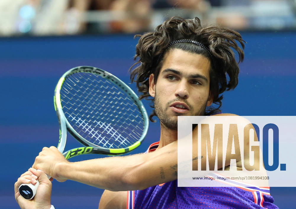 CARLOS ALCARAZ of Spain during the match in the first round mixed doubles of US Open with S. Williams of USA against E. Routliffe of New Zealand and L. Glasspool of Great Britain. New York, USA. New York City USA - ZUMAc278 20260825_zsp_c278_035