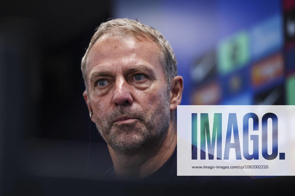 Hansi Flick, head coach of FC Barcelona, Barca attends his press conference, PK, Pressekonferenz during the training day of FC Barcelona ahead the Spanish League, LaLiga EA Sports, football match against Athletic Club at Ciudad Esportiva Joan Gamper on August 26, 2026 in Sant Joan Despi, Barcelona, Spain. FC Barcelona Training And Press Conference - LaLiga EA Sports - ZUMAa181 20260826_zaa_a181_060