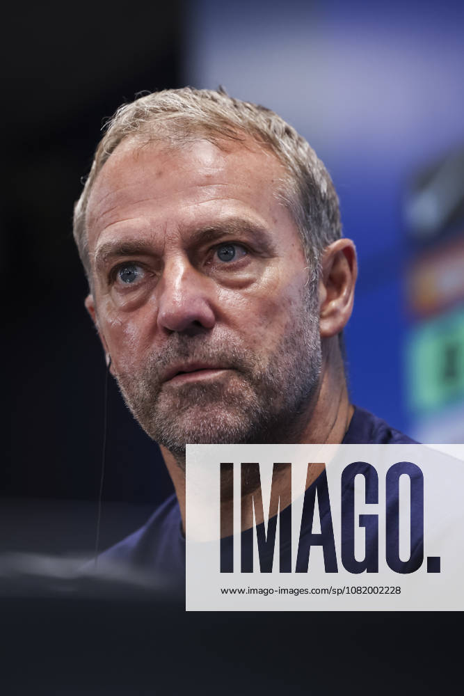 Hansi Flick, head coach of FC Barcelona, Barca attends his press conference, PK, Pressekonferenz during the training day of FC Barcelona ahead the Spanish League, LaLiga EA Sports, football match against Athletic Club at Ciudad Esportiva Joan Gamper on August 26, 2026 in Sant Joan Despi, Barcelona, Spain. FC Barcelona Training And Press Conference - LaLiga EA Sports - ZUMAa181 20260826_zaa_a181_061
