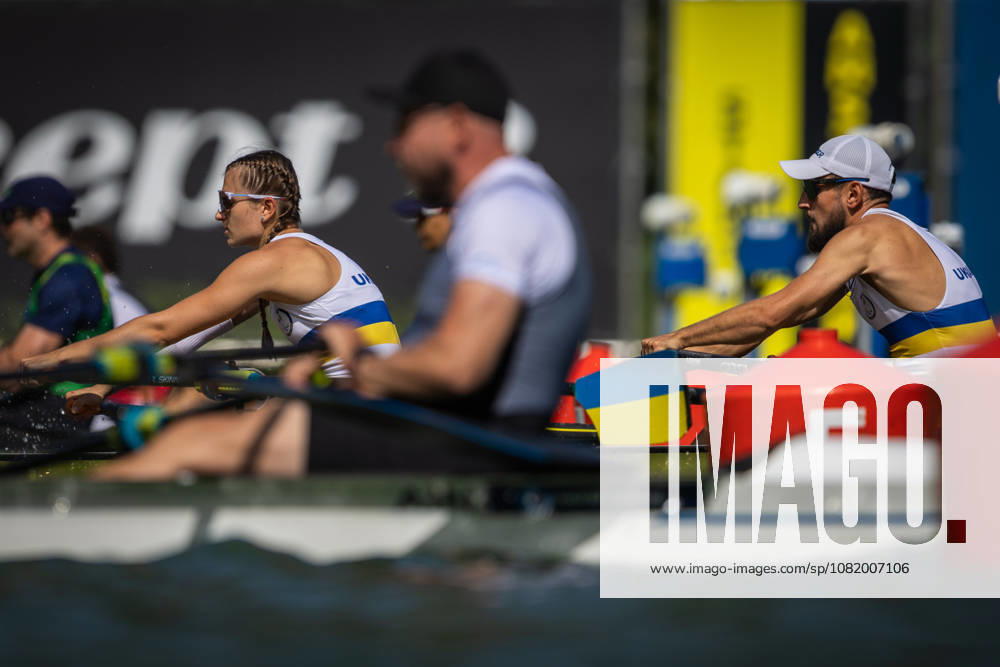 26th August 2026; Bosbaan, Amsterdam, Holland, Netherlands; 2026 World Rowing Championships, Day Three; Heat; Ukraine PR3 Mixed Double Sculls (PR3 Mix2x) with Stanislav Samoliuk and Dariia Kotyk AnthonyxBenoit