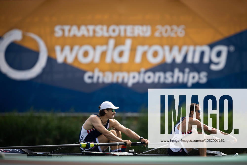 26th August 2026; Bosbaan, Amsterdam, Holland, Netherlands; 2026 World Rowing Championships, Day Three; C Final; United States Mens Pair (M2-) with Samuel Halbert and Blake Vogel AnthonyxBenoit