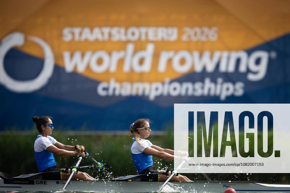 26th August 2026; Bosbaan, Amsterdam, Holland, Netherlands; 2026 World Rowing Championships, Day Three; C Final; Greece Womens Double Sculls (W2x) with Dimitra Eleni Kontou and Evangelia Anastasiadou AnthonyxBenoit