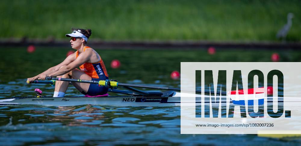 AMSTERDAM - Femke van de Vliet in action in the lightweight women s single scull event on the third day of the World Rowing Championships at the Bosbaan in the Amsterdam Forest. IRIS VAN DEN BROEK ANP ANPxSportx IVx 566308732 originalFilename: 566308732