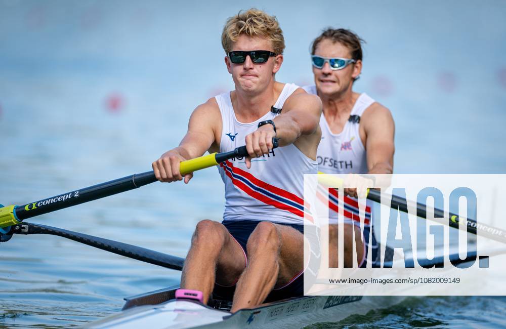 AMSTERDAM - Jonathan Wang-Norderud and Syvert Senumstad (NOR) in action in the men s pair without cox on the third day of the World Rowing Championships at the Bosbaan in the Amsterdam Forest. IRIS VAN DEN BROEK ANP ANPxSportx IVx 566311696 originalFilename: 566311696