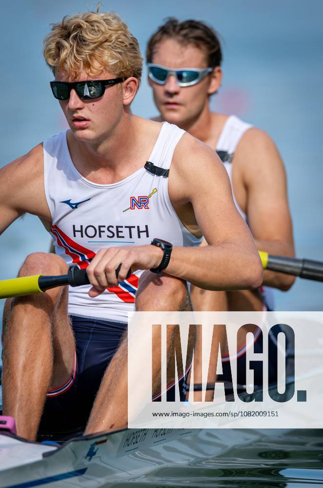 AMSTERDAM - Jonathan Wang-Norderud and Syvert Senumstad (NOR) in action in the men s pair without cox on the third day of the World Rowing Championships at the Bosbaan in the Amsterdam Forest. IRIS VAN DEN BROEK ANP ANPxSportx IVx 566311715 originalFilename: 566311715