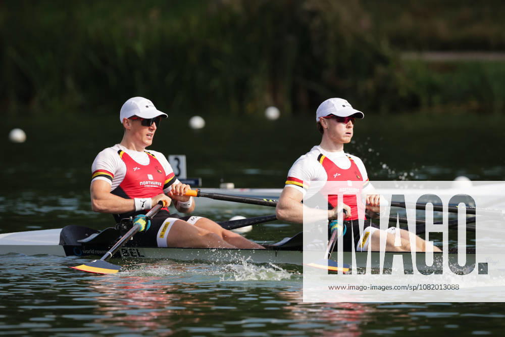 26th August 2026; Bosbaan, Amsterdam, Holland, Netherlands; 2026 World Rowing Championships, Day Three; Semifinal; Belgium Mens Double Sculls (M2x) with Aaron Andries and Tibo Vyvey AnthonyxBenoit