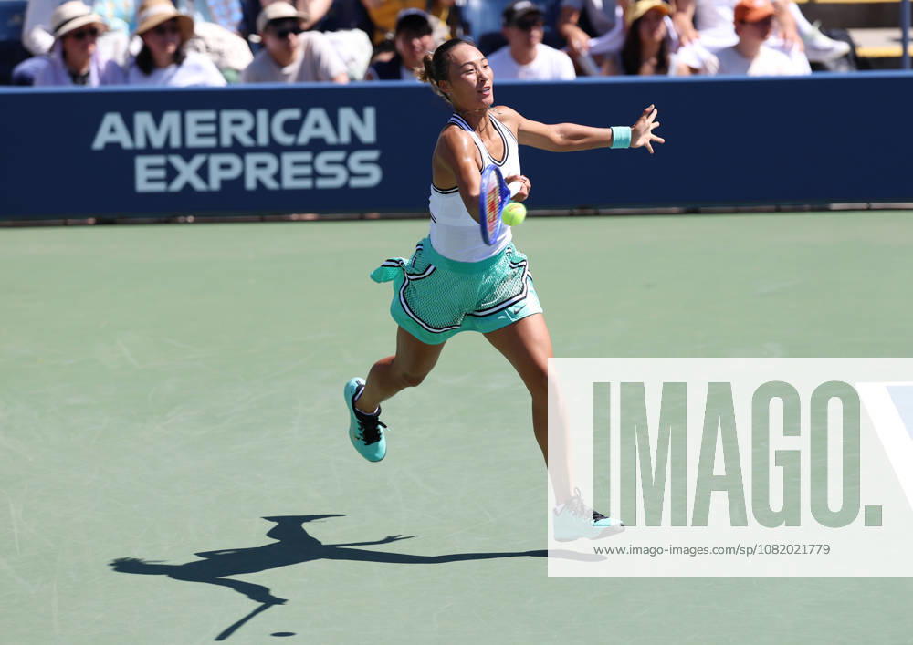 QINWEN ZHENG of China during the match against C, Burel of France in the second round womenâ€⠢s qualifying singles of US Open. New York, USA. Zheng 6:1, 7:5. New York City USA - ZUMAc278 20260826_zsp_c278_012