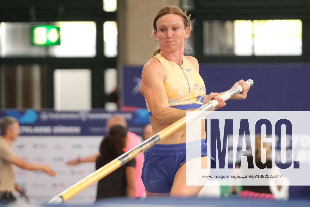 American pole vaulter Emily Grove during Weltklasse 2026, the Zurich stage of Diamond League held in Zurich Main Station Dübendorf Dürrbach Zürich Schweiz