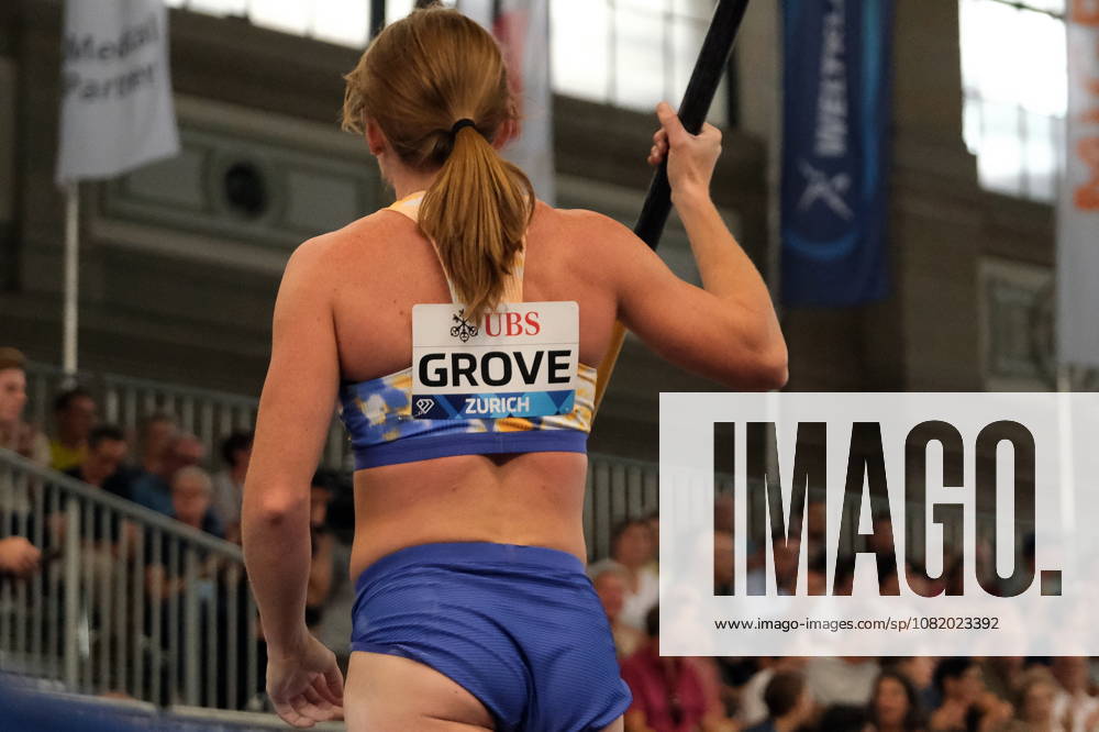 American pole vaulter Emily Grove during Weltklasse 2026, the Zurich stage of Diamond League held in Zurich Main Station Dübendorf Dürrbach Zürich Schweiz