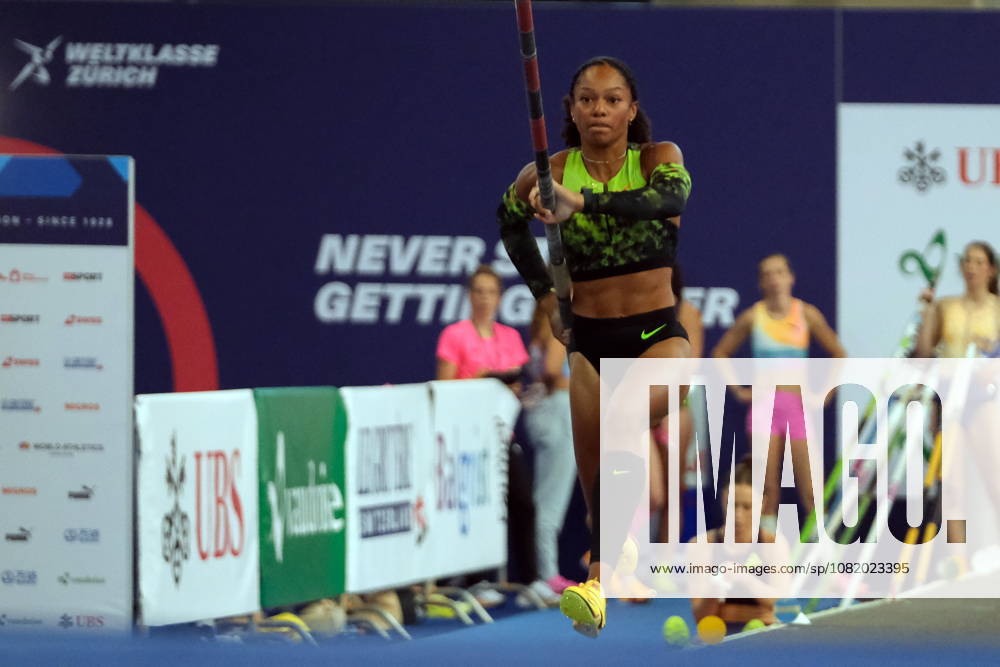 French pole vaulter Marie-Julie Bonnin during Weltklasse 2026, the Zurich stage of Diamond League held in Zurich Main Station Dübendorf Dürrbach Zürich Schweiz