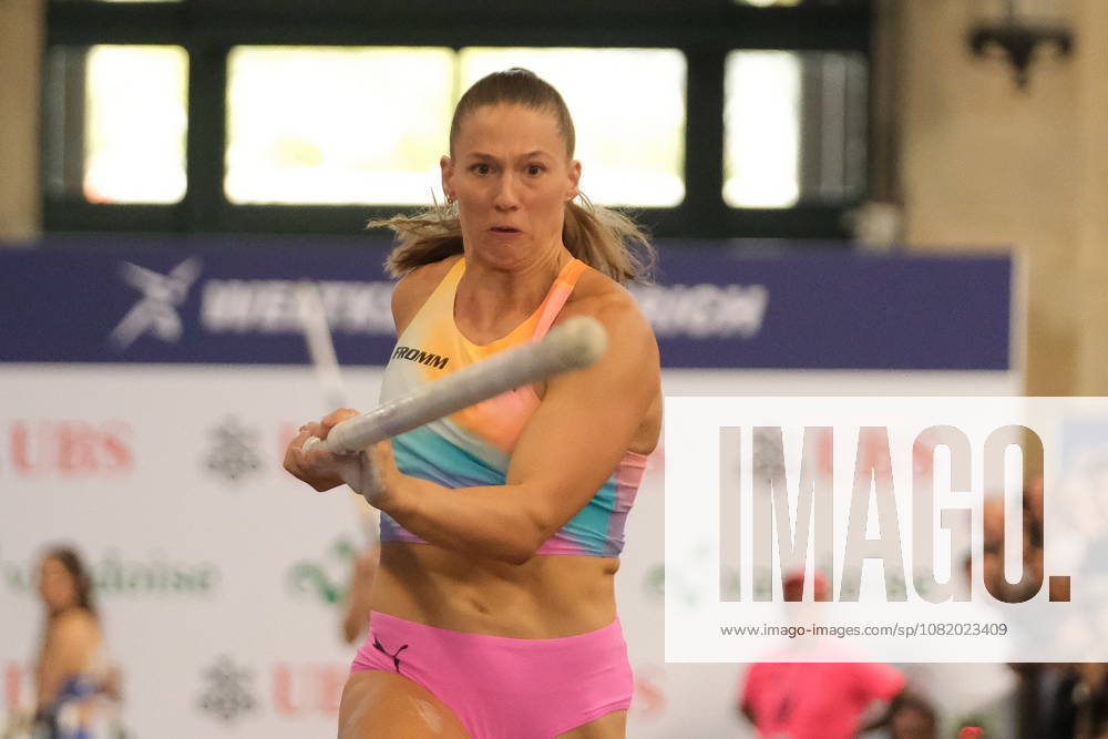 Swiss pole vaulter Angelica Moser during Weltklasse 2026, the Zurich stage of Diamond League held in Zurich Main Station Dübendorf Dürrbach Zürich Schweiz
