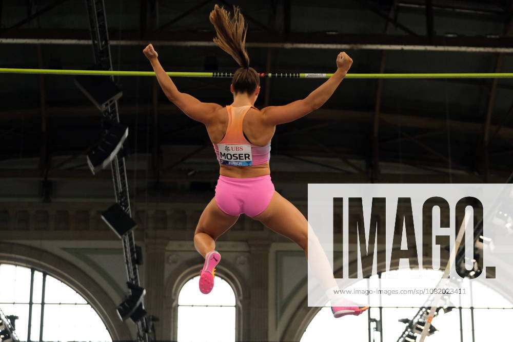 Swiss pole vaulter Angelica Moser during Weltklasse 2026, the Zurich stage of Diamond League held in Zurich Main Station Dübendorf Dürrbach Zürich Schweiz