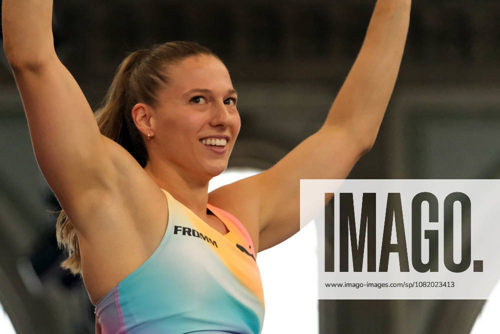 Swiss pole vaulter Angelica Moser during Weltklasse 2026, the Zurich stage of Diamond League held in Zurich Main Station Dübendorf Dürrbach Zürich Schweiz