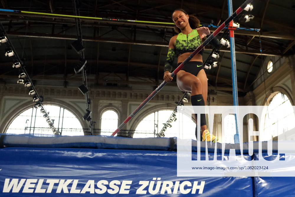French pole vaulter Marie-Julie Bonnin during Weltklasse 2026, the Zurich stage of Diamond League held in Zurich Main Station Dübendorf Dürrbach Zürich Schweiz