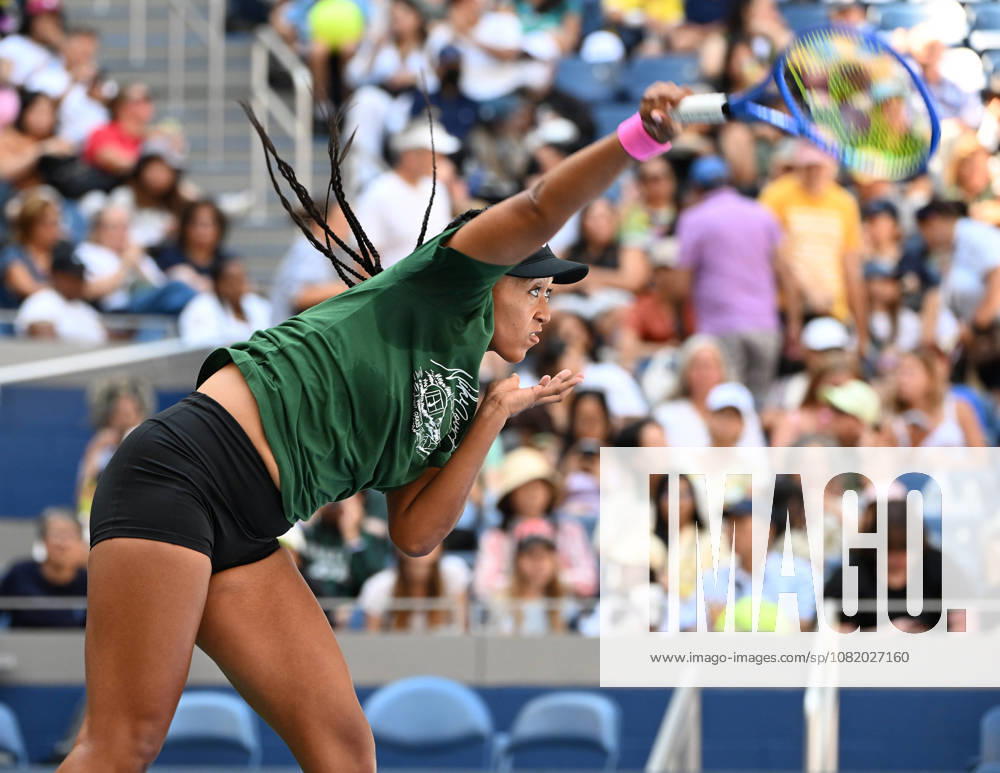 FLUSHING NY- AUGUST 26: Naomi Osaka is seen on the practice court during the 2026 US Open On Arthur Ashe Stadium at the USTA Billie Jean King National Tennis Center on August 26, 2026 in Flushing Queens.