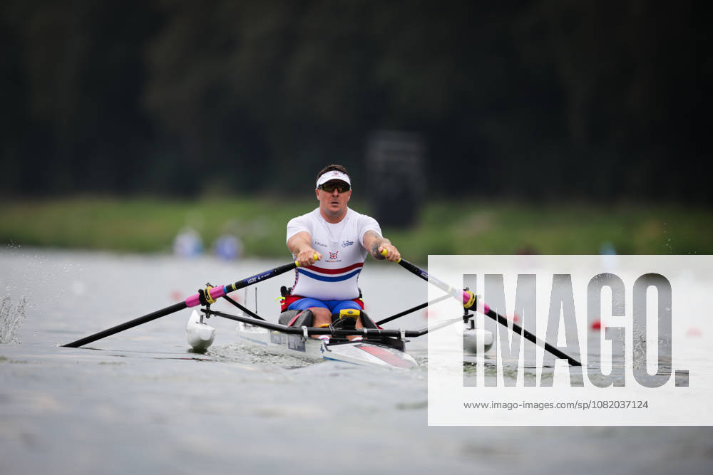 27th August 2026; Bosbaan, Amsterdam, Holland, Netherlands; 2026 World Rowing Championships, Day Four; Heat; Great Britain PR1 Mens Single Sculls (PR1 M1x) with Benjamin Pritchard AnthonyxBenoit