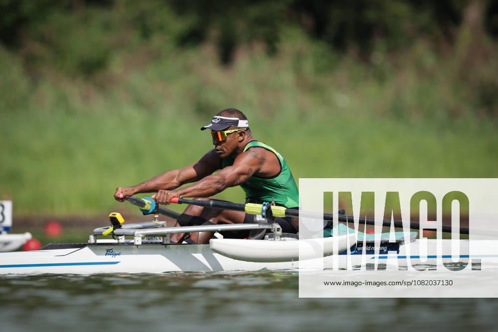 27th August 2026; Bosbaan, Amsterdam, Holland, Netherlands; 2026 World Rowing Championships, Day Four; Heat; Brazil PR1 Mens Single Sculls (PR1 M1x) with Rene Campos Pereira AnthonyxBenoit