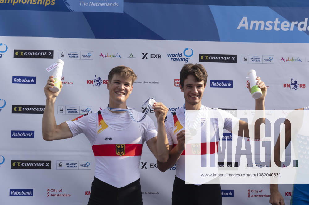 Amsterdam The Netherlands 27th August 2026 2026 World Rowing Championships on the Bosbaan in Amsterdam Lightweight Men s Double Sculls Final A (Final) Naveen Alexander Shah and Maximilian Ruehling (GER) win silver. watersport,