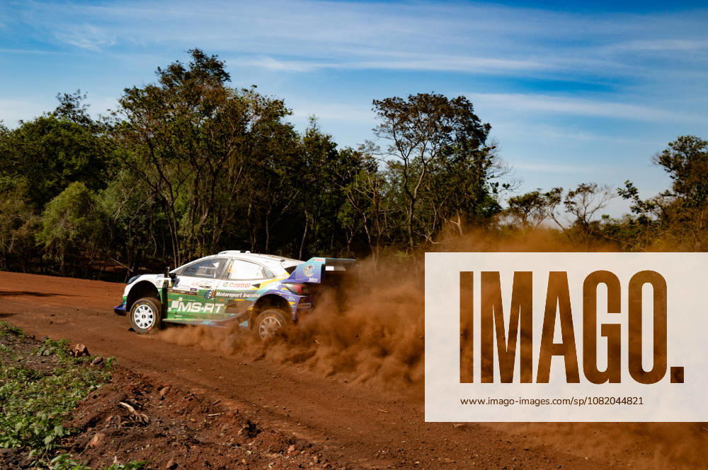 95 Drive: Jon Armstrong and his teammate Shane Byrne of the M-Sport Ford World Rally Team in their Ford Puma Rally1 during the shakedown at the FIA World Rally Championship (WRC) Ueno Rally of Paraguay on August 27, 2026, in Encarnación, Paraguay. Photo by Luca Barsali, DeFodi Images