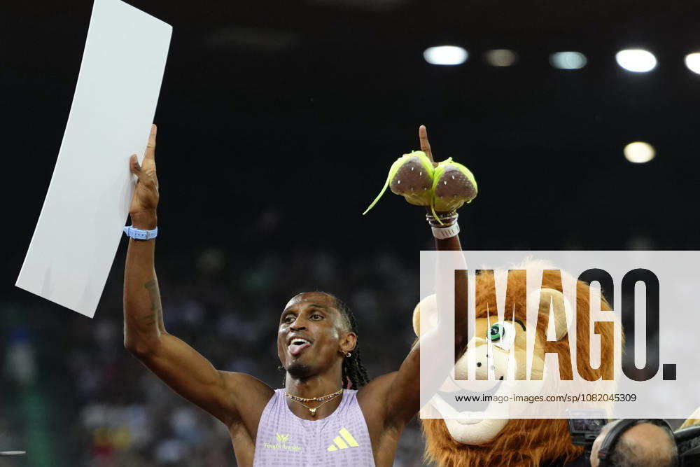 Alison dos Santos (BRA) run a new world record in the 400m Hurdles Men during the Wanda Diamond League Weltklasse Zürich at Stadion Letzigrund on August 27, 2026 in Zürich, Switzerland.