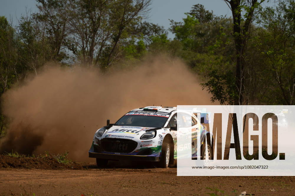 55 Driver Joshua McErlean and co-driver Eoin Treacy of the M-Sport Ford World Rally Team, driving the Ford Puma Rally1, face a shakedown during the FIA World Rally Championship (WRC) Ueno Rally del Paraguay 2026 on August 27 in Encarnación, Paraguay. Photo by Luca Barsali, DeFodi Images