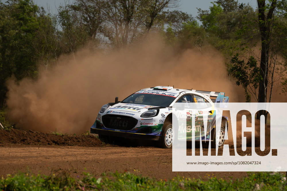 95 Drive: Jon Armstrong and co-driver Shane Byrne of the M-Sport Ford World Rally Team in their Ford Puma Rally1 during the shakedown at the FIA World Rally Championship (WRC) Ueno Rally del Paraguay on August 27, 2026, in Encarnación, Paraguay. Photo by Luca Barsali, DeFodi Images