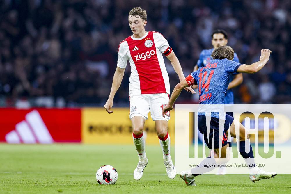 , JohanCruijff ArenA , season 2026 2027 , UEFA Conference League play-off football . Match between Ajax and FC Sion, Picture shows Ajax player Youri Baas Ajax - Sion x206097549x