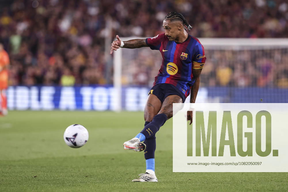 Raphinha of FC Barcelona, Barca in action during the Spanish league, LaLiga EA Sports, football match played between FC Barcelona and Athletic Club at Spotify Camp Nou stadium on August 27, 2026 in Barcelona, Spain. Barcelona Spain - ZUMAa181 20260827_zaa_a181_064