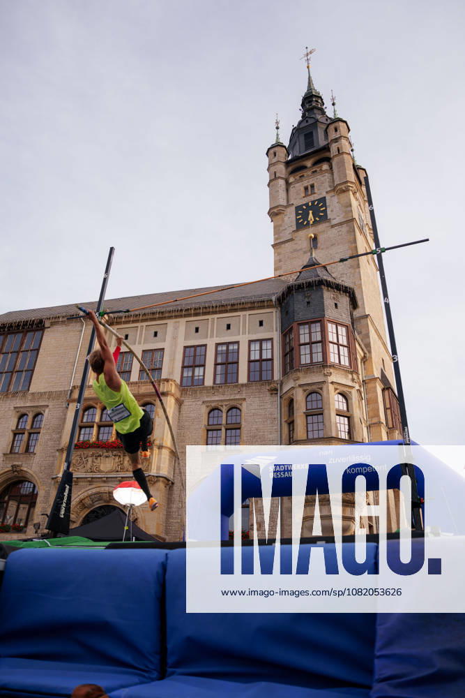 6th International DVV Stadtwerke Pole Vault Meet: Bartosz Marciniewicz (POL) on August 27, 2026, at the Market Square in Dessau, Dessau-Roßlau, Saxony-Anhalt, Dessau-Roßlau, Market Square, Dessau, Saxony-Anhalt, Germany