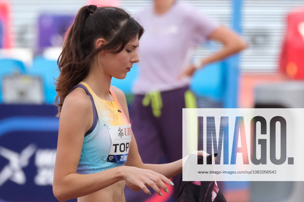 Serbian high jumper Angelina TopiÄ‡ during Weltklasse 2026, the Zurich stage of Diamond League
