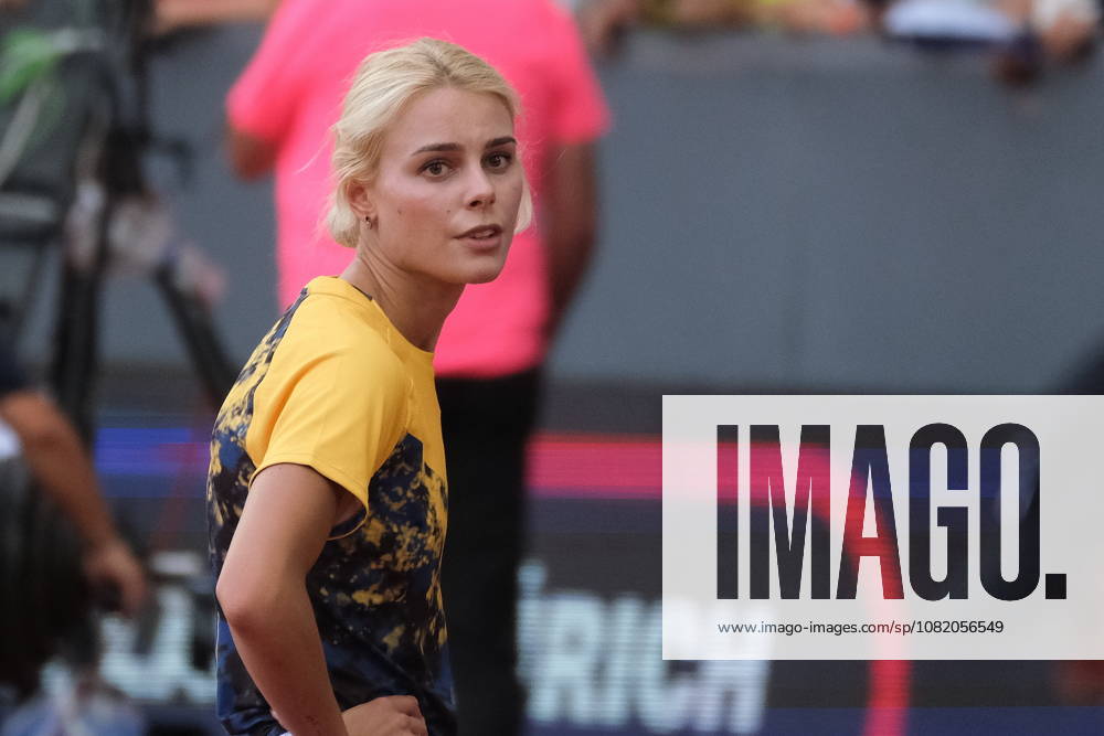Ukrainian high jumper Yuliia Levchenko during Weltklasse 2026, the Zurich stage of Diamond League