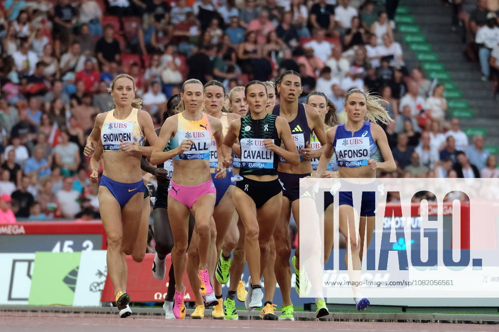 Italian 1500m Ludovica Cavalli leads the group during Weltklasse 2026, the Zurich stage of Diamond League