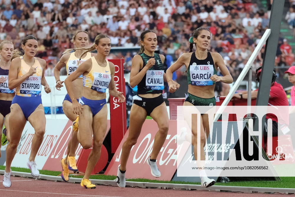 Spanish 1500m Marta Garcia leads the group during Weltklasse 2026, the Zurich stage of Diamond League