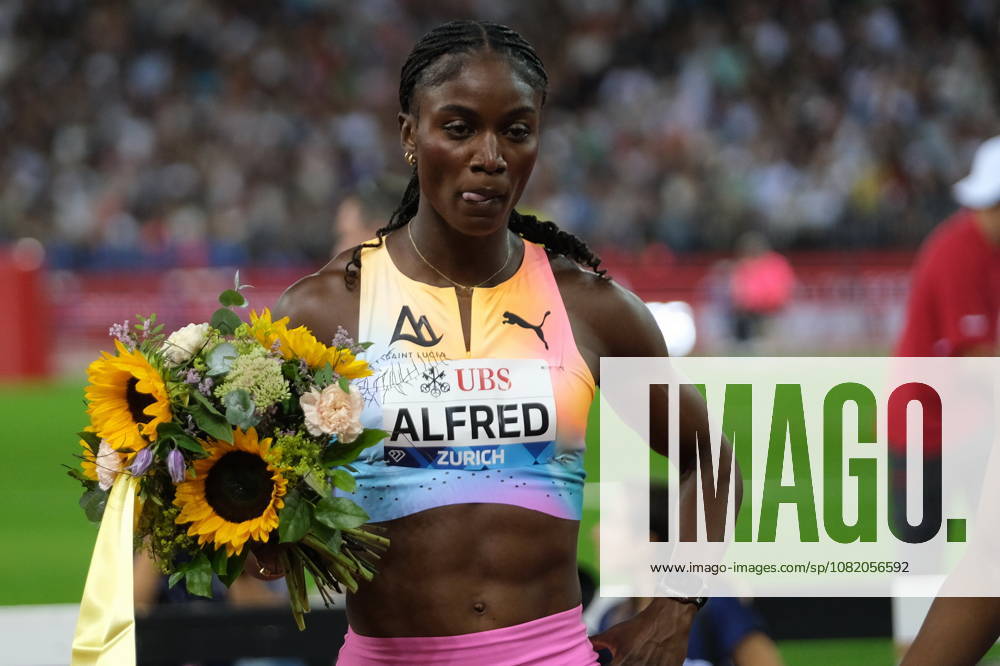 Saint Lucia Julien Alfred wins the 100m during Weltklasse 2026, the Zurich stage of Diamond League