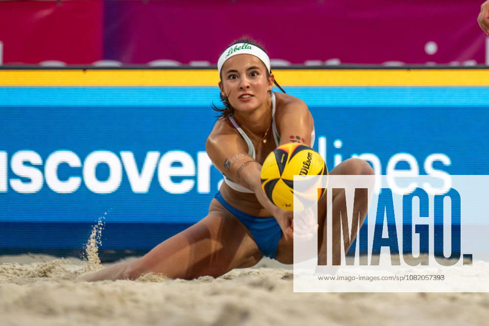 German Beach Championship (German Beach Volleyball Championship) Dortmund, Germany August 27, 2026 DORTMUND, GERMANY AUGUST 27 Sophia Neuß Player 2, Eintracht Spontent during the German Beach Championship (German Beach Volleyball Championship) in Dortmund on August 27, 2026