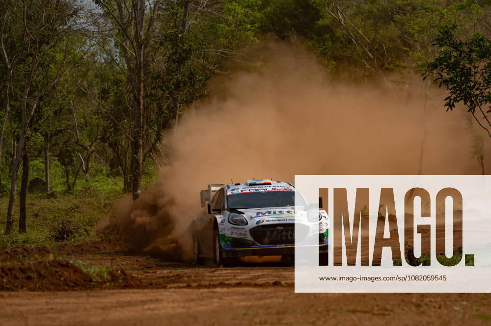 IPA87854955 - 95 Jon Armstrong (driver) and Shane Byrne (co-driver) of the M Ford World Rally Team, driving the Ford Puma Rally1, face a shakedown during the FIA World Rally Championship WRC, Motorsport Rallye, WM Ueno Rally of Paraguay 2026 on August 27 in Encarnación, Paraguay
