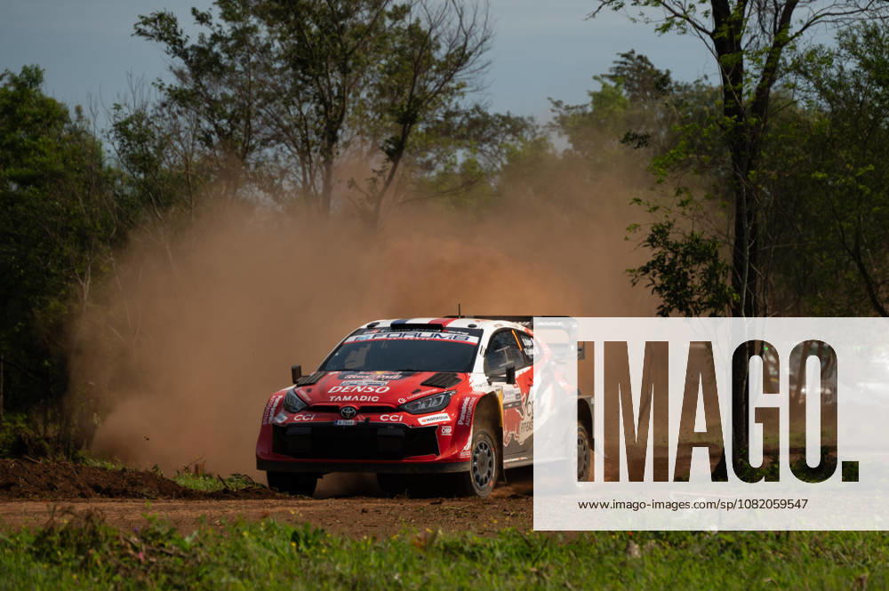 IPA87854956 - Driver Sébastien Ogier and co-driver Vincent Landais of the Toyota Gazoo Racing WRT team, driving a Toyota GR Yaris Rally1, faced a shakedown during the FIA World Rally Championship WRC, Motorsport Rallye, WM Ueno Rally of Paraguay 2026 on August 27 in Encarnación, Paraguay.
