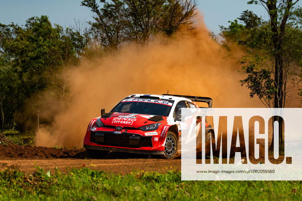 IPA87854950 - Driver Sami Pajari and co-driver Marko Salminen of the Toyota Gazoo Racing WRT team, driving a Toyota GR Yaris Rally1, took part in the shakedown during the 2026 FIA World Rally Championship WRC, Motorsport Rallye, WM Ueno Rally of Paraguay on August 27 in Encarnación, Paraguay.