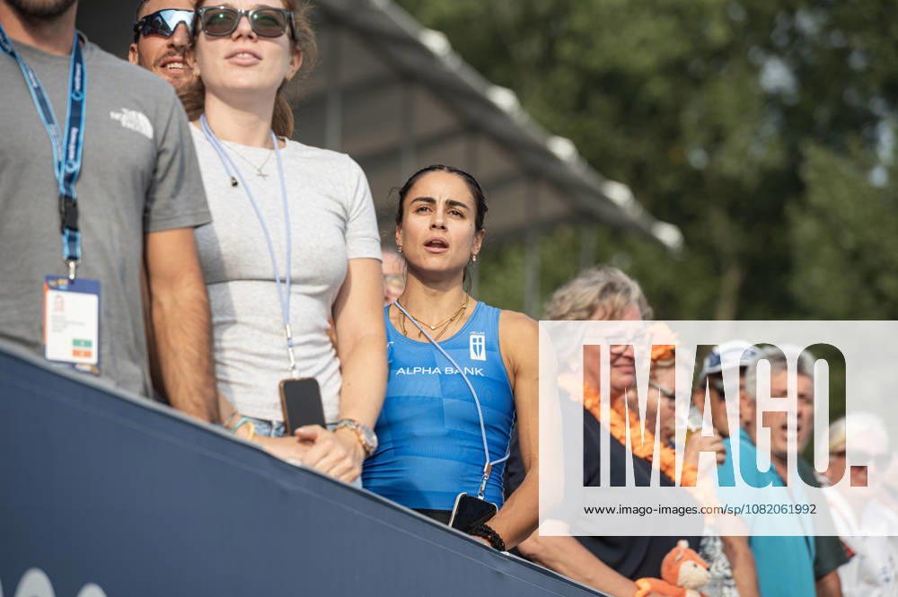 Amsterdam The Netherlands 27th August 2026 2026 World Rowing Championships on the Bosbaan in Amsterdam Lightweight Men s Single Sculls Final A (Final) Greek national anthem Zoi Fitsou. watersport,