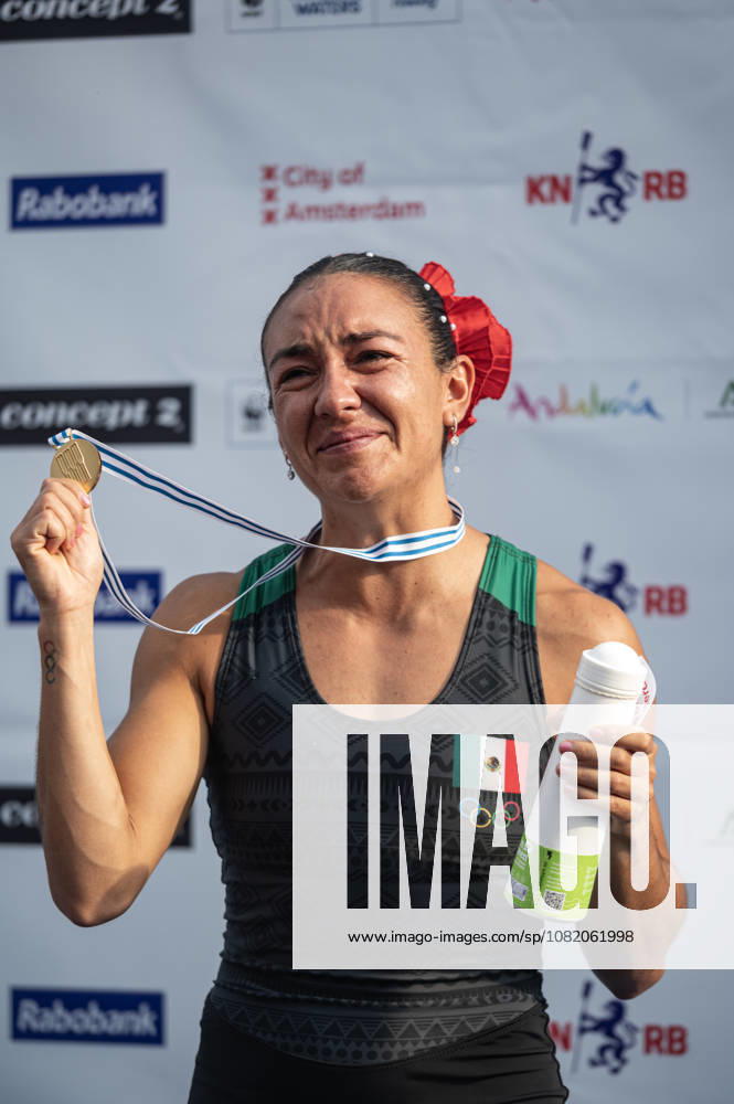 Amsterdam The Netherlands 27th August 2026 2026 World Rowing Championships on the Bosbaan in Amsterdam Lightweight Women s Single Sculls Final A (Final) Medal ceremony Kenia Lechuga Alanis (MEX) wins gold. watersport,