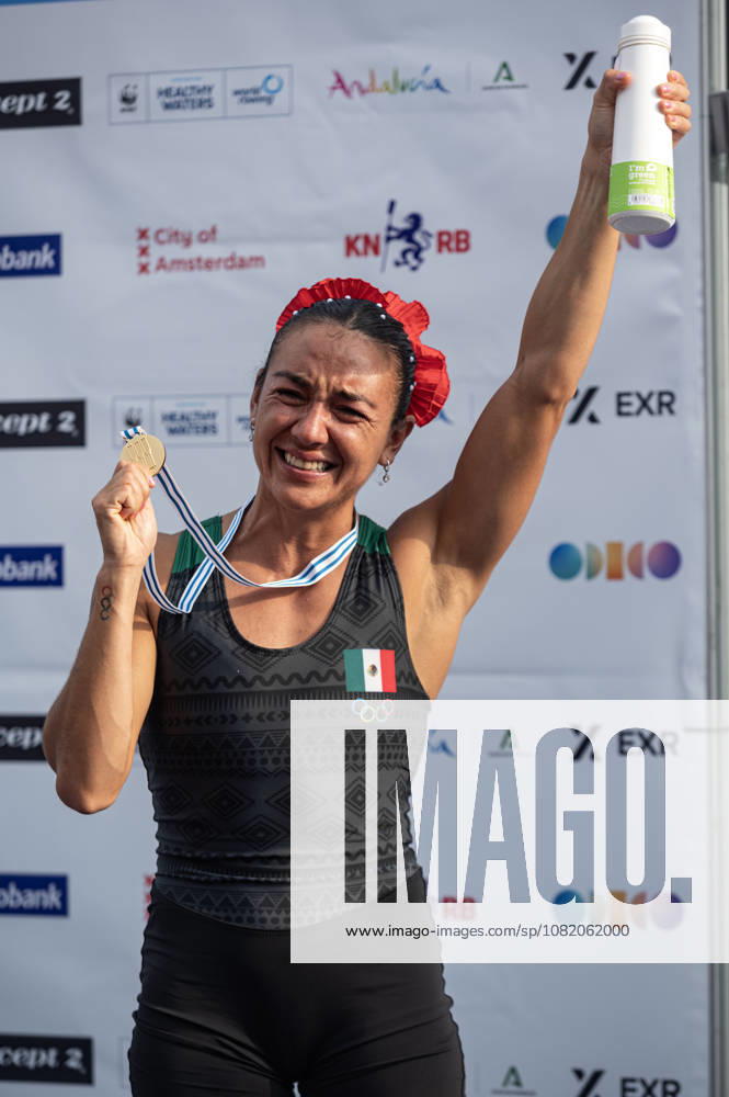 Amsterdam The Netherlands 27th August 2026 2026 World Rowing Championships on the Bosbaan in Amsterdam Lightweight Women s Single Sculls Final A (Final) Medal ceremony Kenia Lechuga Alanis (MEX) wins gold. watersport,