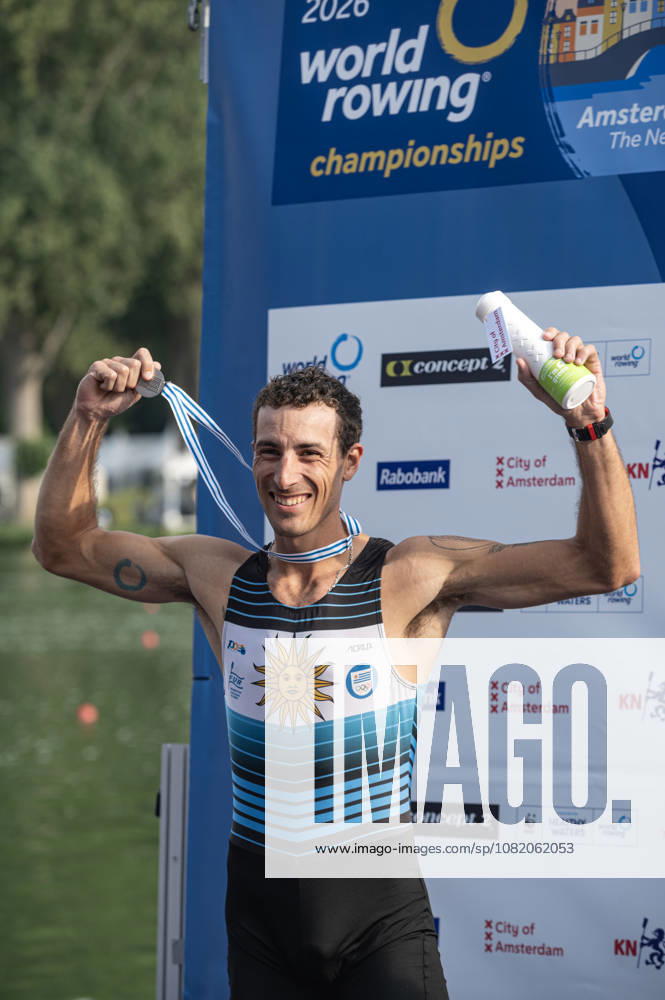 Amsterdam The Netherlands 27th August 2026 2026 World Rowing Championships on the Bosbaan in Amsterdam Lightweight Men s Single Sculls Final A (Final) Felipe Kluver Ferreira (URU) wins silver watersport,