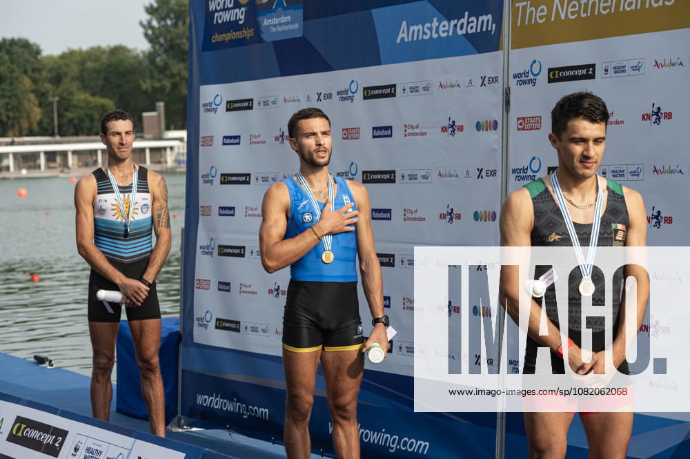 Amsterdam The Netherlands 27th August 2026 2026 World Rowing Championships on the Bosbaan in Amsterdam Lightweight Men s Single Sculls Final A (Final) Petros Gkaidatzis (GRE) wins gold watersport,