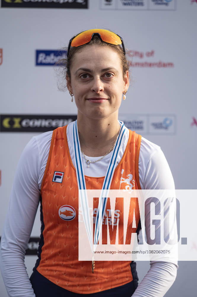 Amsterdam The Netherlands 27th August 2026 2026 World Rowing Championships on the Bosbaan in Amsterdam Lightweight Women s Single Sculls Final A (Final) Medal ceremony Femke Van De Vliet (NED) wins bronze. watersport,