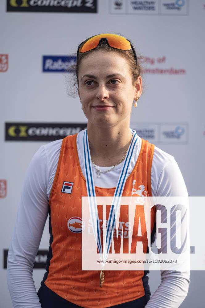 Amsterdam The Netherlands 27th August 2026 2026 World Rowing Championships on the Bosbaan in Amsterdam Lightweight Women s Single Sculls Final A (Final) Medal ceremony Femke Van De Vliet (NED) wins bronze. watersport,