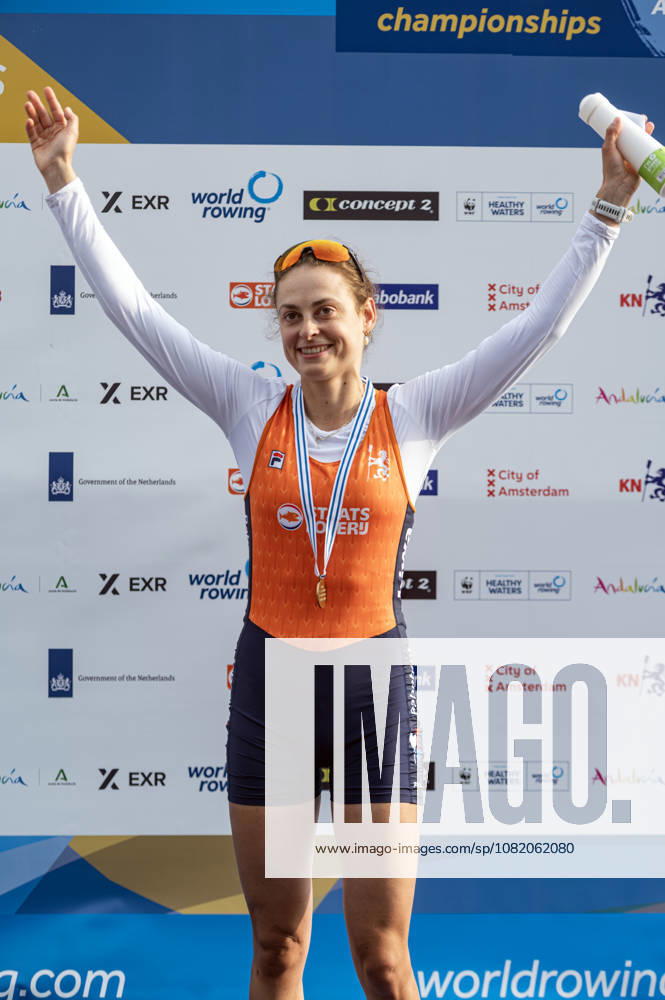 Amsterdam The Netherlands 27th August 2026 2026 World Rowing Championships on the Bosbaan in Amsterdam Lightweight Women s Single Sculls Final A (Final) Medal ceremony Femke Van De Vliet (NED) wins bronze. watersport,