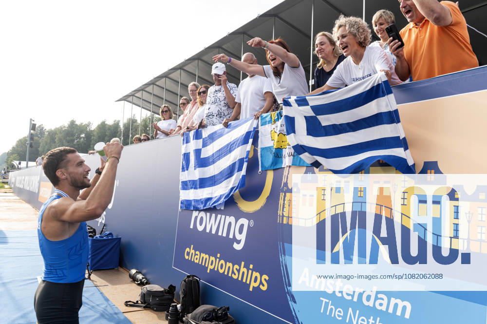 Amsterdam The Netherlands 27th August 2026 2026 World Rowing Championships on the Bosbaan in Amsterdam Lightweight Men s Single Sculls Final A (Final) Petros Gkaidatzis (GRE) wins gold watersport,