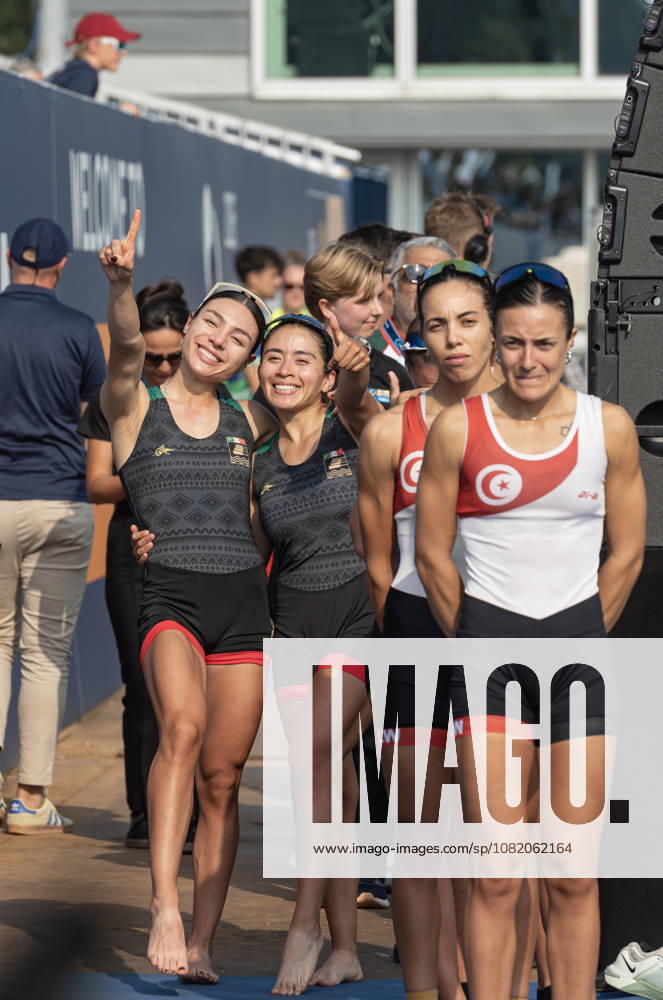 Amsterdam The Netherlands 27th August 2026 2026 World Rowing Championships on the Bosbaan in Amsterdam Lightweight Women s Double Sculls Final (Final) Medal ceremony. Gold medal winners Aylin Maryah Ibarra Maduena and Melissa Marquez (MEX) watersport,
