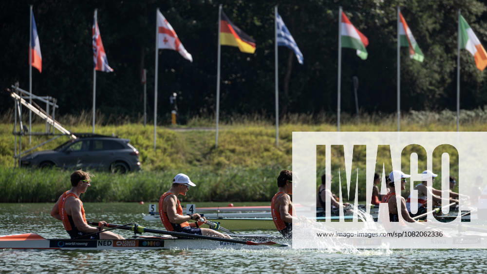 Amsterdam The Netherlands 27th August 2026 2026 World Rowing Championships on the Bosbaan in Amsterdam Men s Four Semifinal 2 (Semifinal) B Leonard Van Lierop 2 Gert-Jan Van Doorn 3 Eli Brouwer S Rik Rienks (NED) watersport,